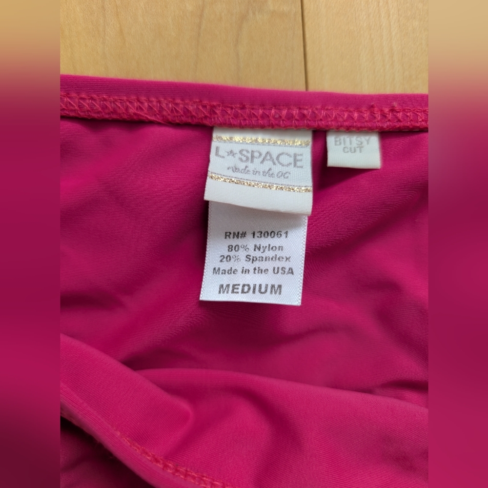 L*Space Medium Bitsy Cut Magenta Bikini Bottom